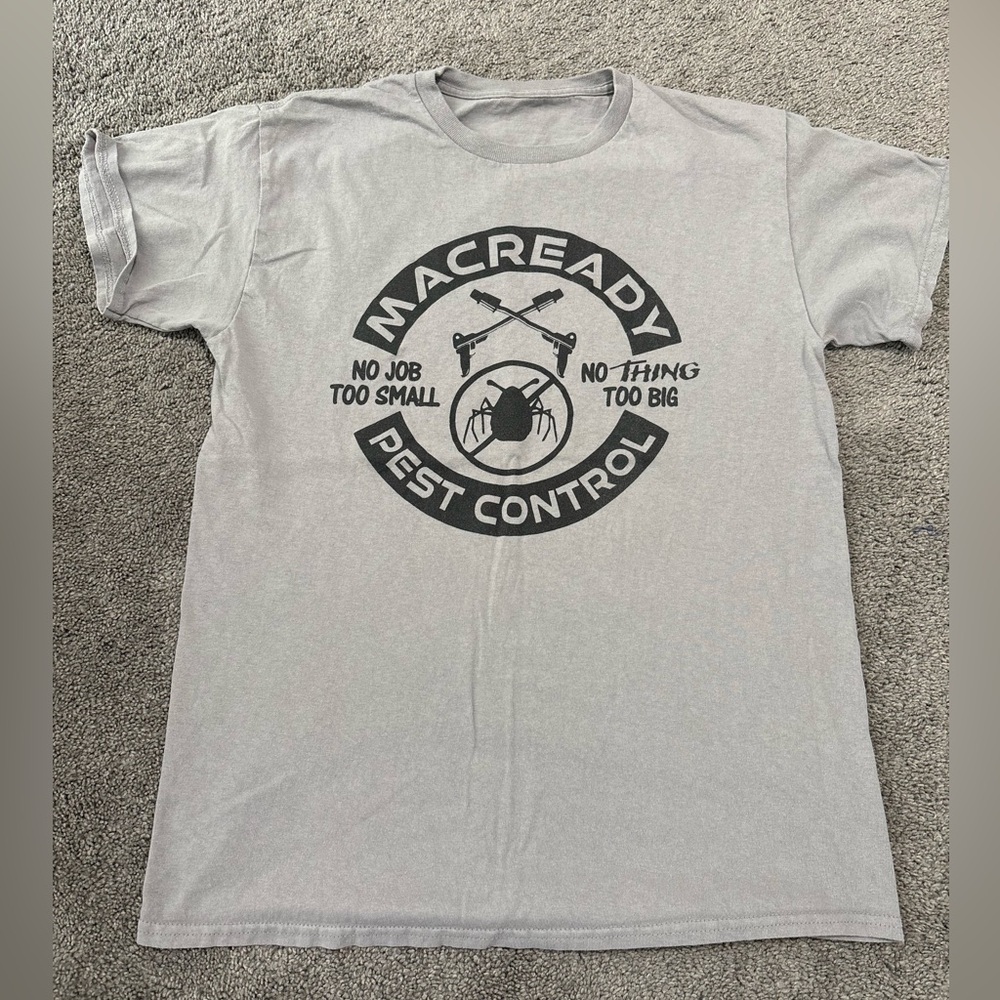 Macready Pest Control The Thing Gray Men’s T-Shirt Size M Worn 2x